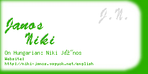 janos niki business card